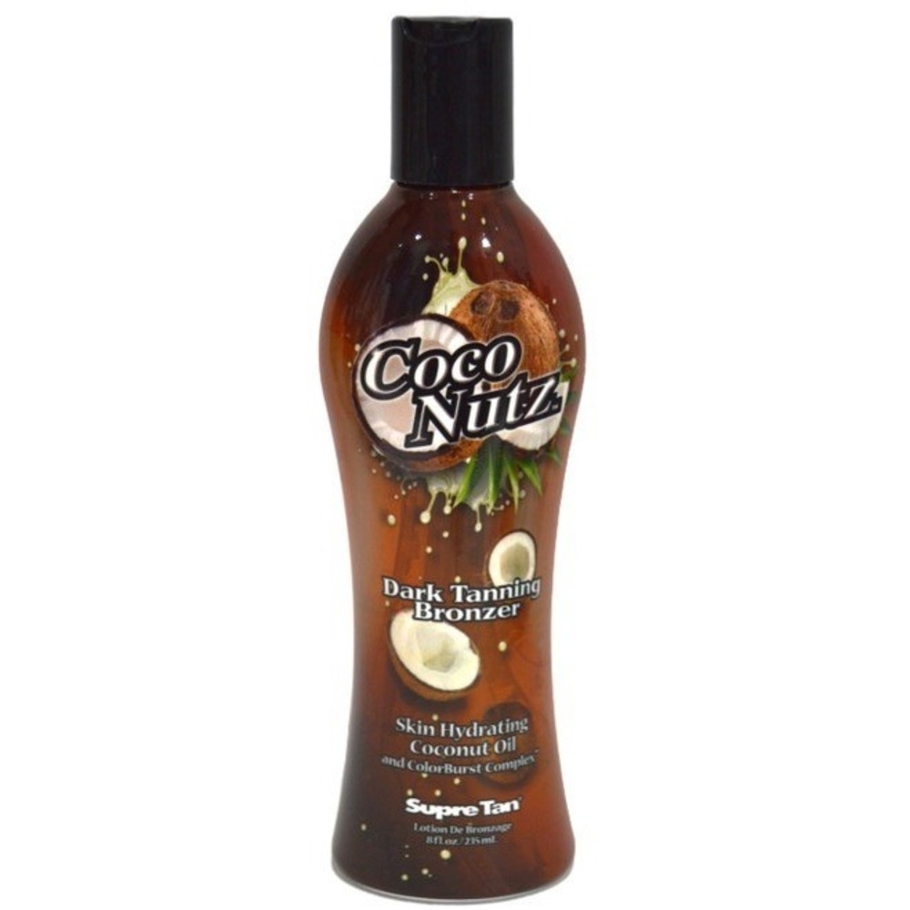 Supre Tan Coco Nutz Dark Tanning Bronzer Skin Hydrating Coconut Oil 8oz Bottle
